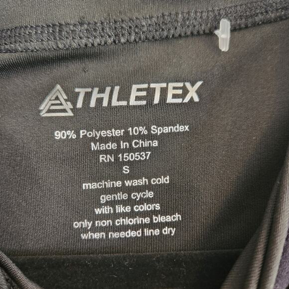 Athletex Women's Size Small Black Full Zip Hooded Jacket Zipper Pocket New - Picture 3 of 3